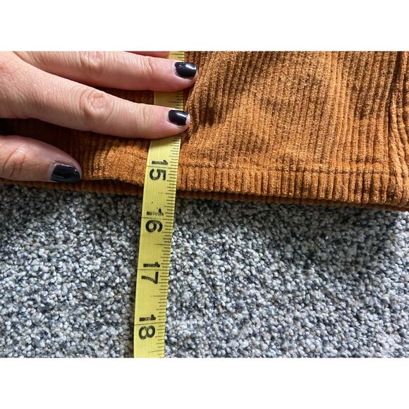 YMI Jeans Brown Corduroy Mini Skirt Front Buttons 7/28 A line Y2K Preppy Boho - Picture 5 of 7